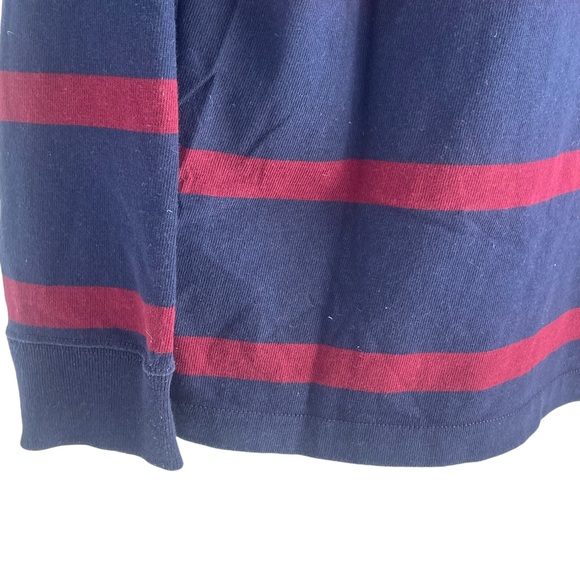 RALPH LAUREN POLO MEN RUGBY RED STRIPE LONG SLEEVE PULLOVER SHIRT | SIZE M - Picture 5 of 7